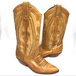 Circle S Spur  Tan leather Western boots Sz 7.5